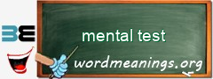 WordMeaning blackboard for mental test